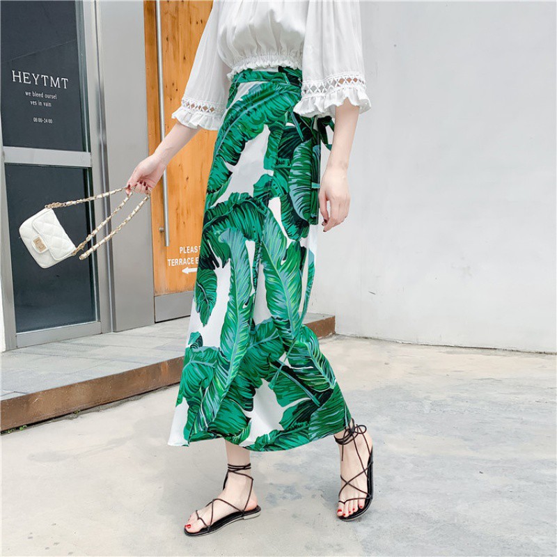 Womens A-Line Midi Skirt Green/White |  Skirts Clothing Green/White