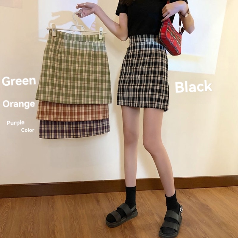 Womens A-Line Mini Skirt Beige Checks |  Skirts Clothing Beige Checks