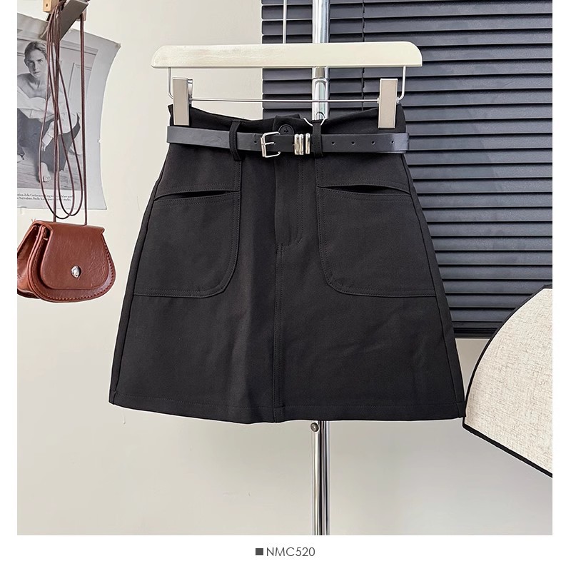 Womens Belted Mini Skirt Black |  Skirts Clothing Black