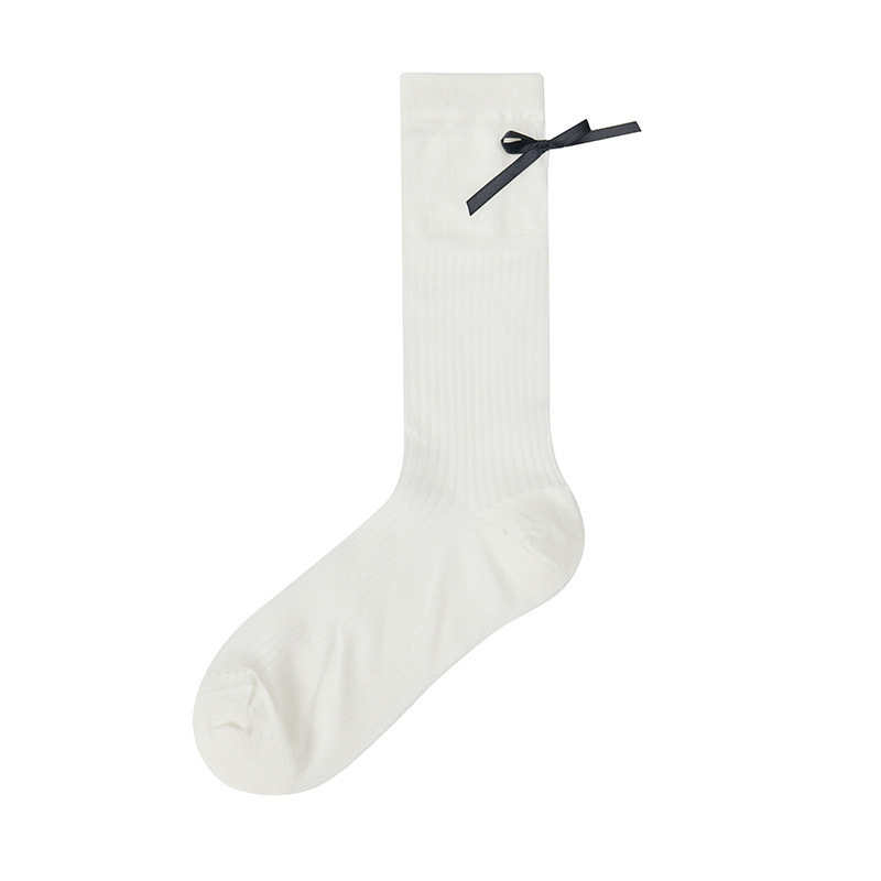 Womens Bow-Detailed Socks White |  Socks & Tights Accessories Socks & Tights