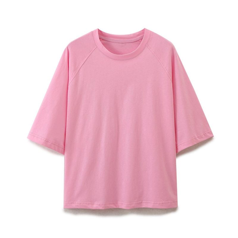 Womens Boxy Alpaca Knit T-Shirt Dusty Pink |  Tops Clothing Dusty Pink