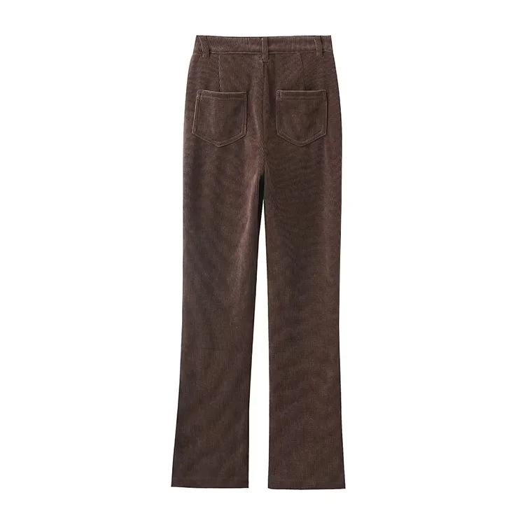 Womens Corduroy Trousers Brown |  Pants Clothing Brown