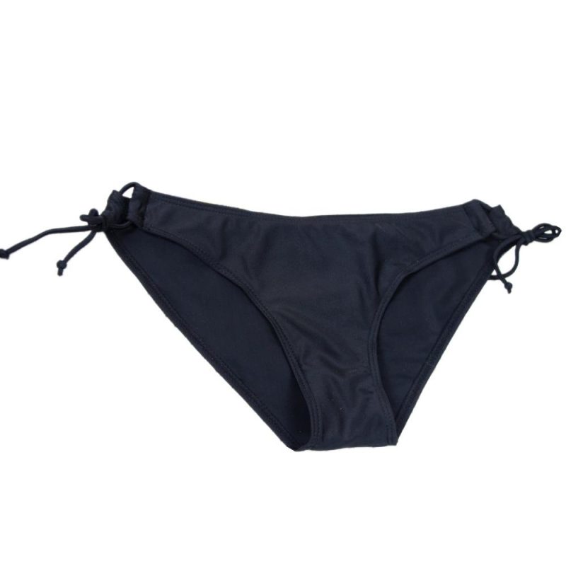 Womens Crepe Knot Tie Bikini Bottoms Black |  Swimwear Clothing Black