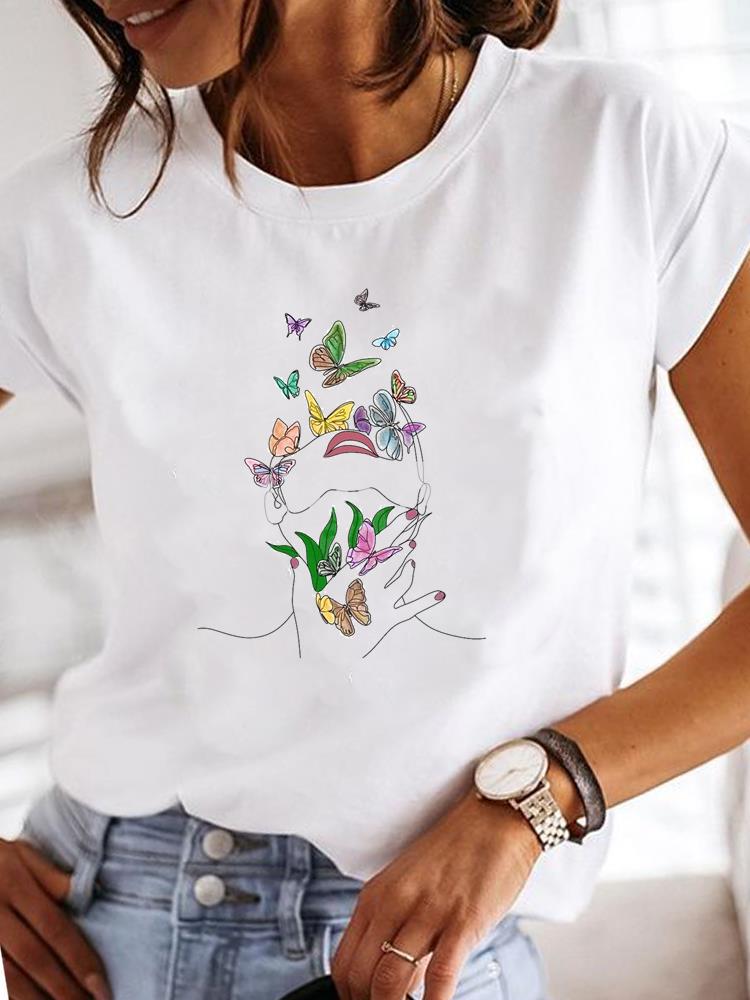 Womens Floral Print Jersey T-Shirt White Floral Print |  Tops Clothing Tops