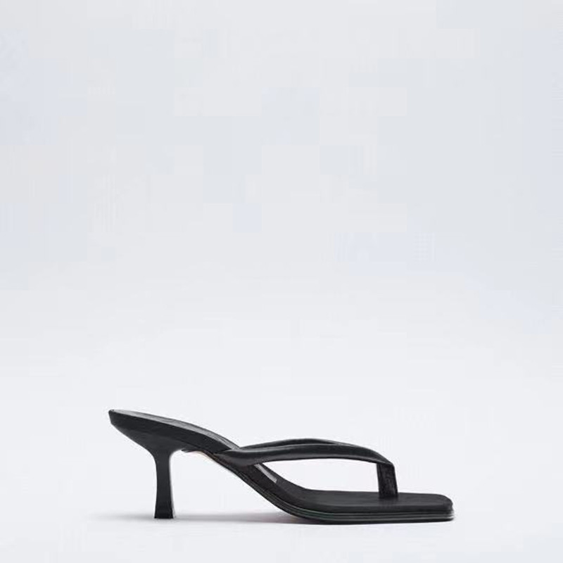 Womens Fringed Leather Sandals Black |  Heels Shoes Black