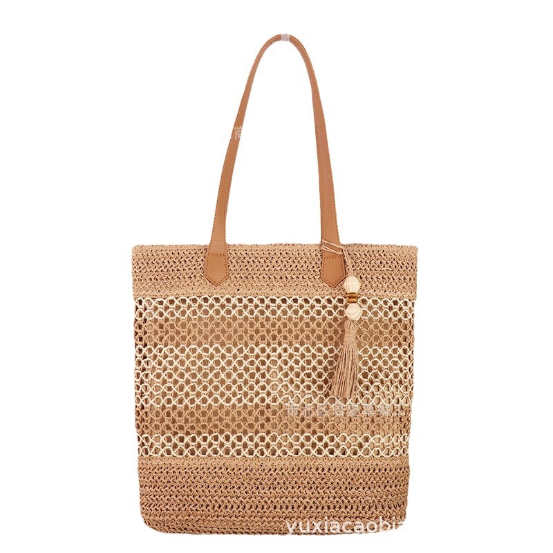 Womens Large Crochet-Straw Tote Straw |  Totes Bags Straw