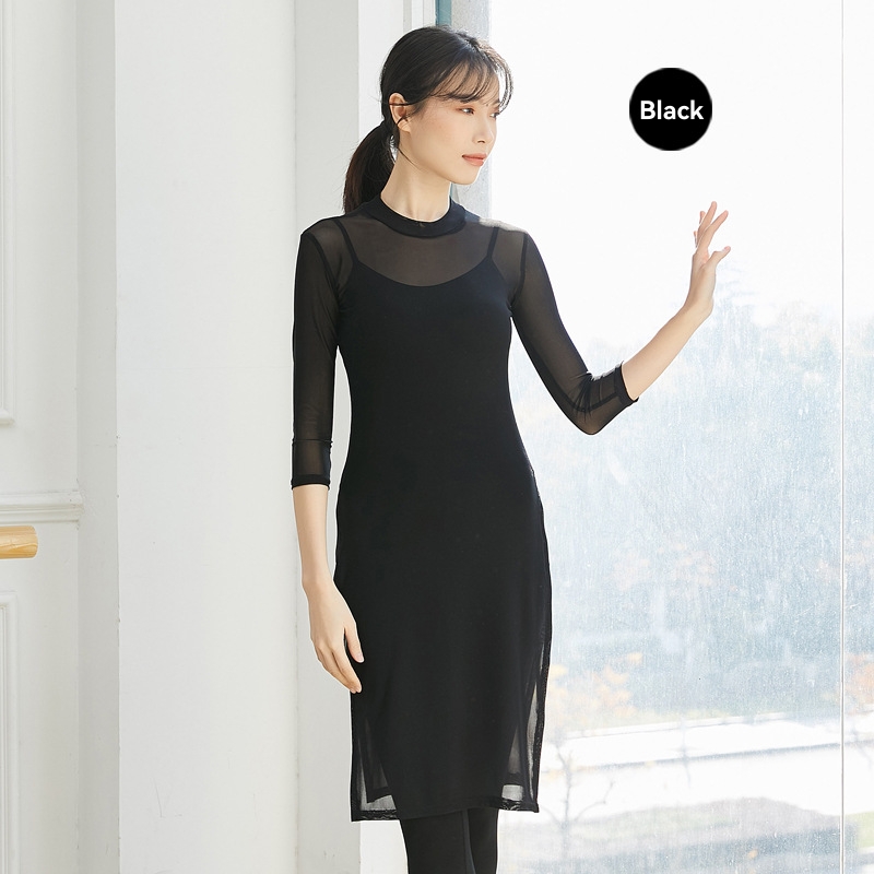 Womens Layered Knit Midi Dress Black |  Dresses Clothing Black