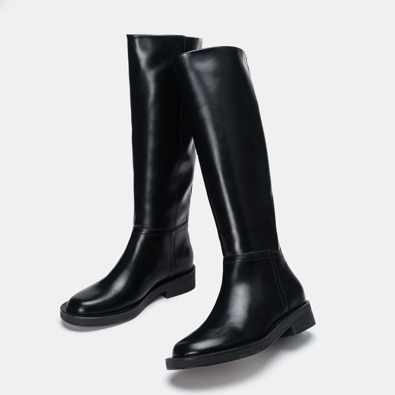 Womens Leather Riding Boots Black |  Boots Shoes Black