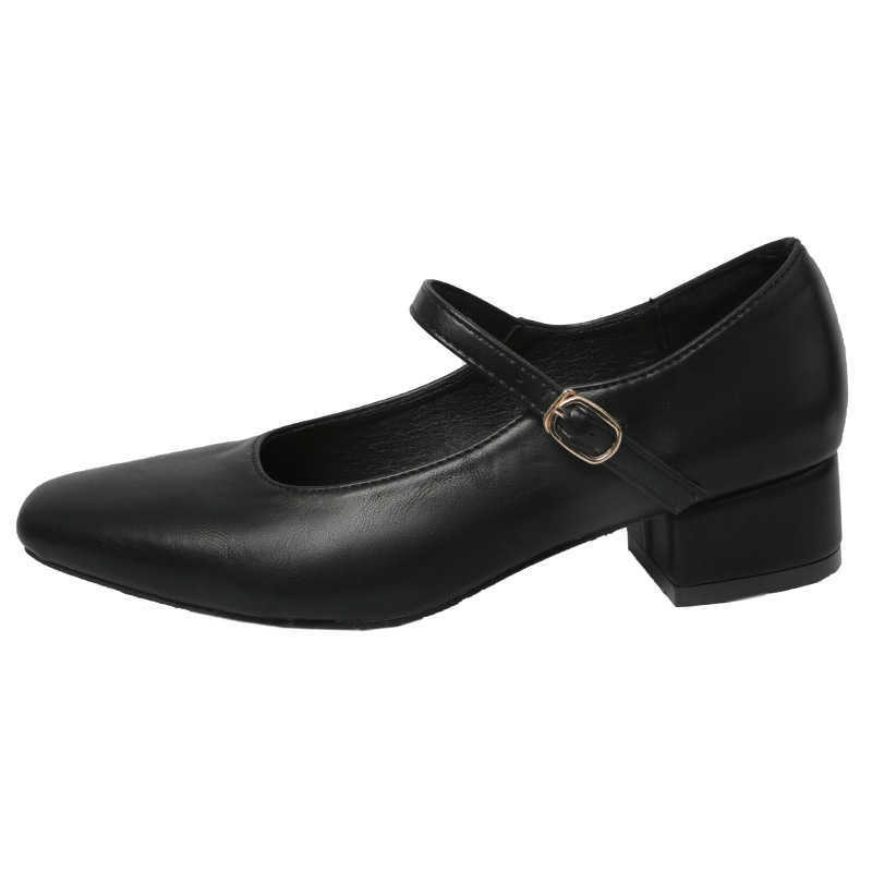 Womens Mary-Jane Leather Pumps Black |  Heels Heels Black