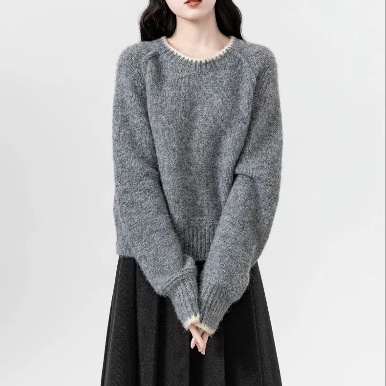 Womens Merino Knit Sweater Dark Grey |  Sweaters & Knits Clothing Dark Grey