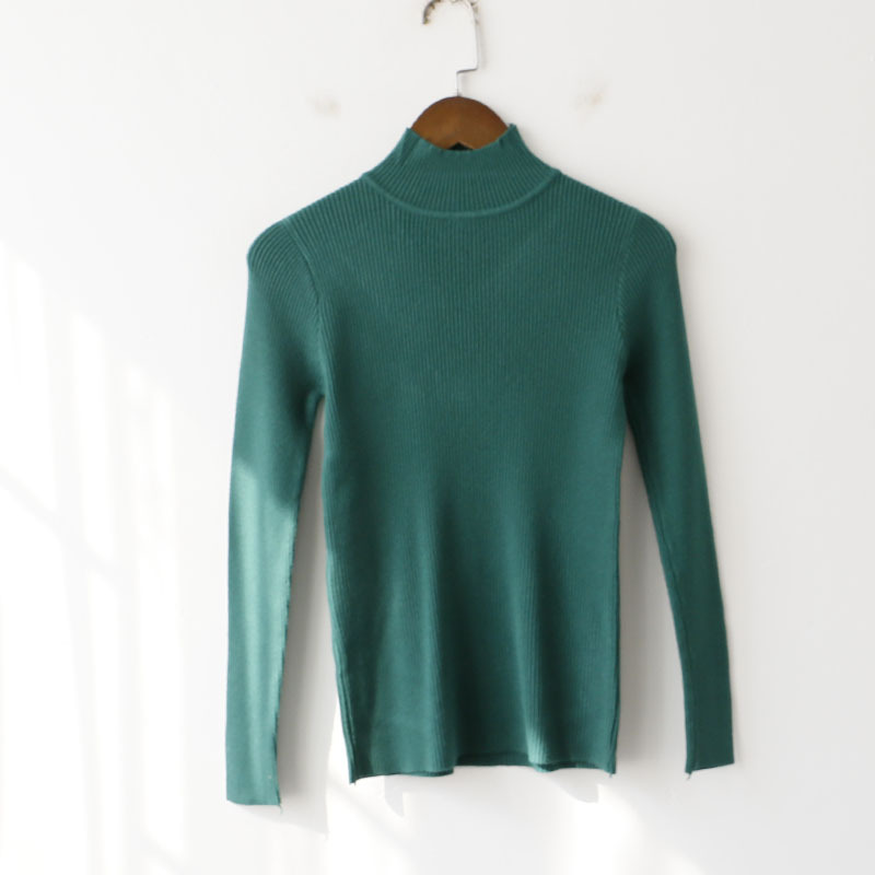 Womens Merino Turtleneck Sweater Dark Green |  Tops Clothing Dark Green