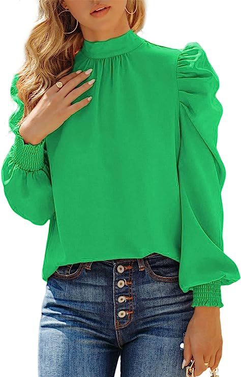 Womens Mulberry Silk Layered Frilled Shirt Bright Green |  Blouses & Shirts Blouses & Shirts Blouses & Shirts