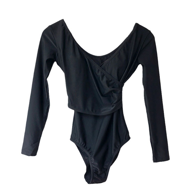 Womens Off-Shoulder Wrap Bodysuit Black |  Tops Clothing Black