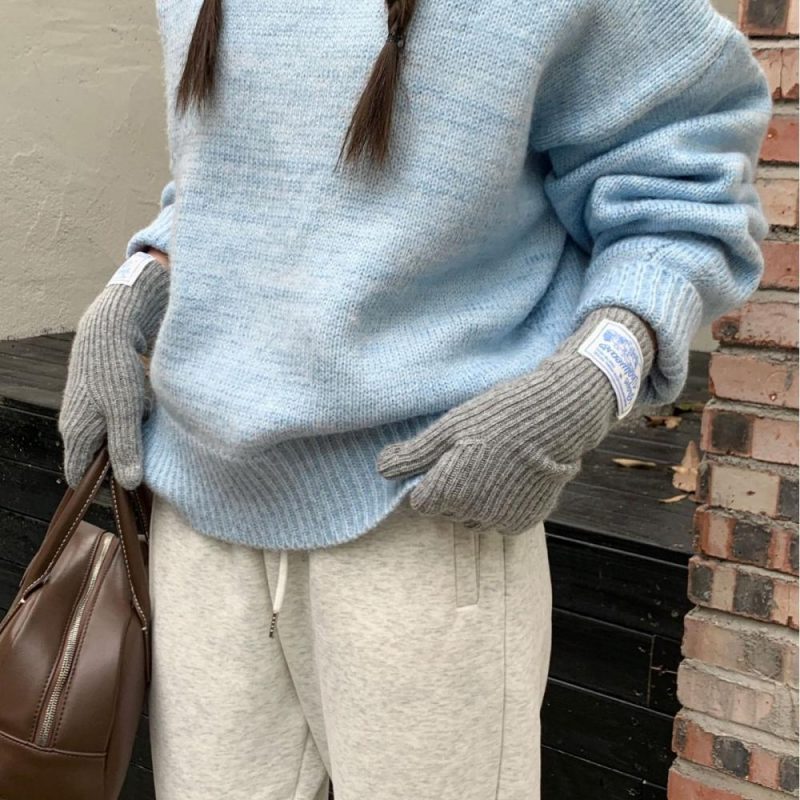 Womens Oversized Knit Sweater Light Blue |  Sweaters & Knits Clothing Light Blue