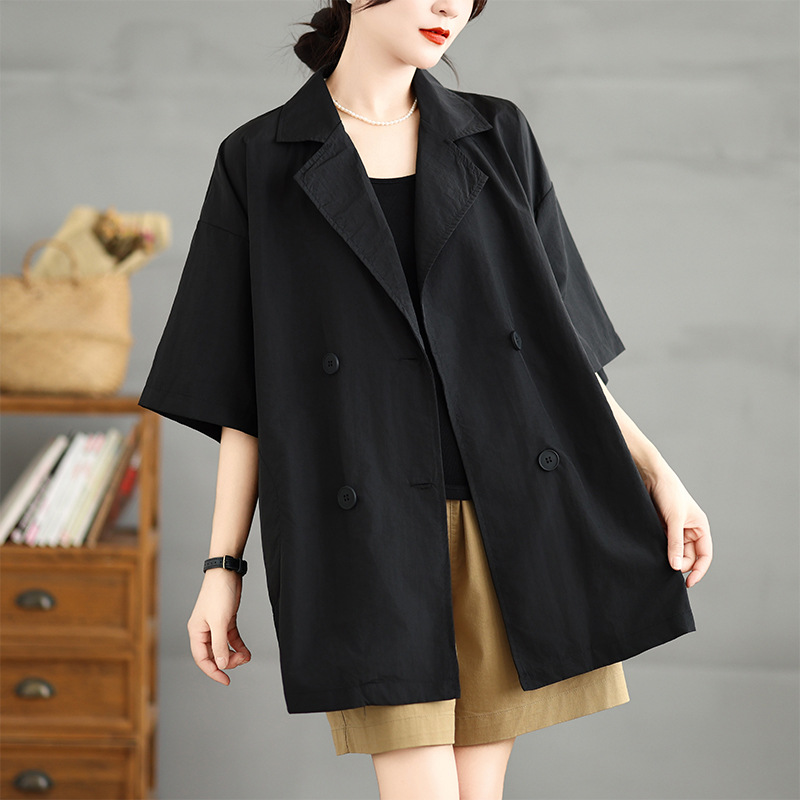 Womens Oversized Trenchcoat Cape Navy |  Outerwear Clothing Navy