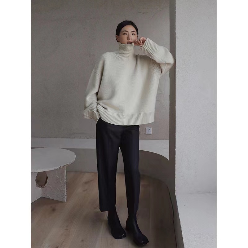 Womens Oversized Turtleneck Merino Sweater Mole |  Sweaters & Knits Clothing Mole