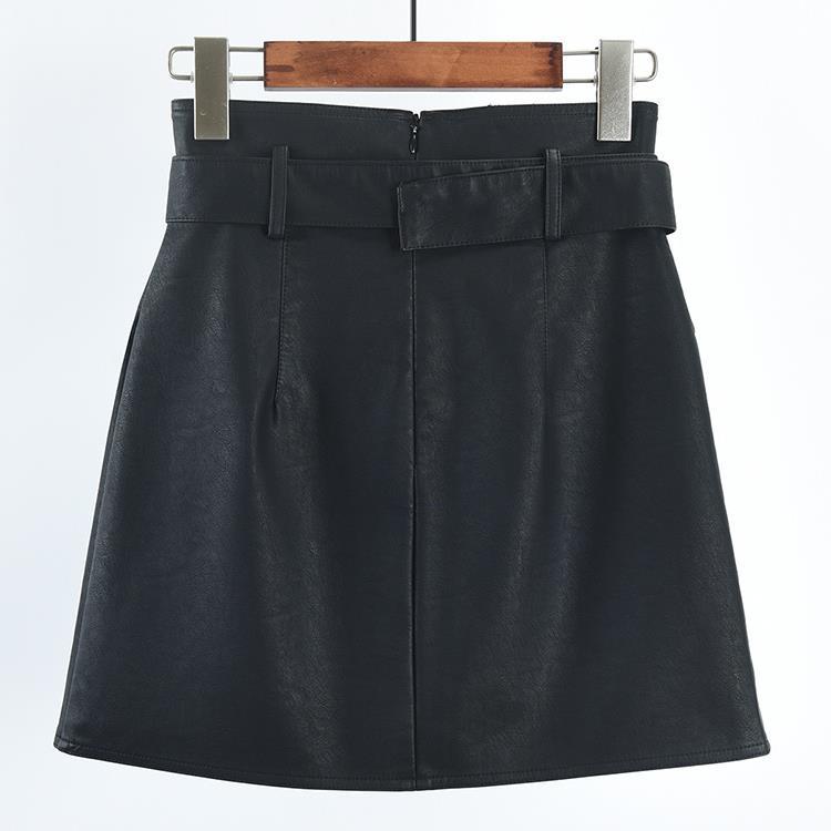 Womens Paperbag Waist Mini Skirt Black |  Skirts Clothing Black