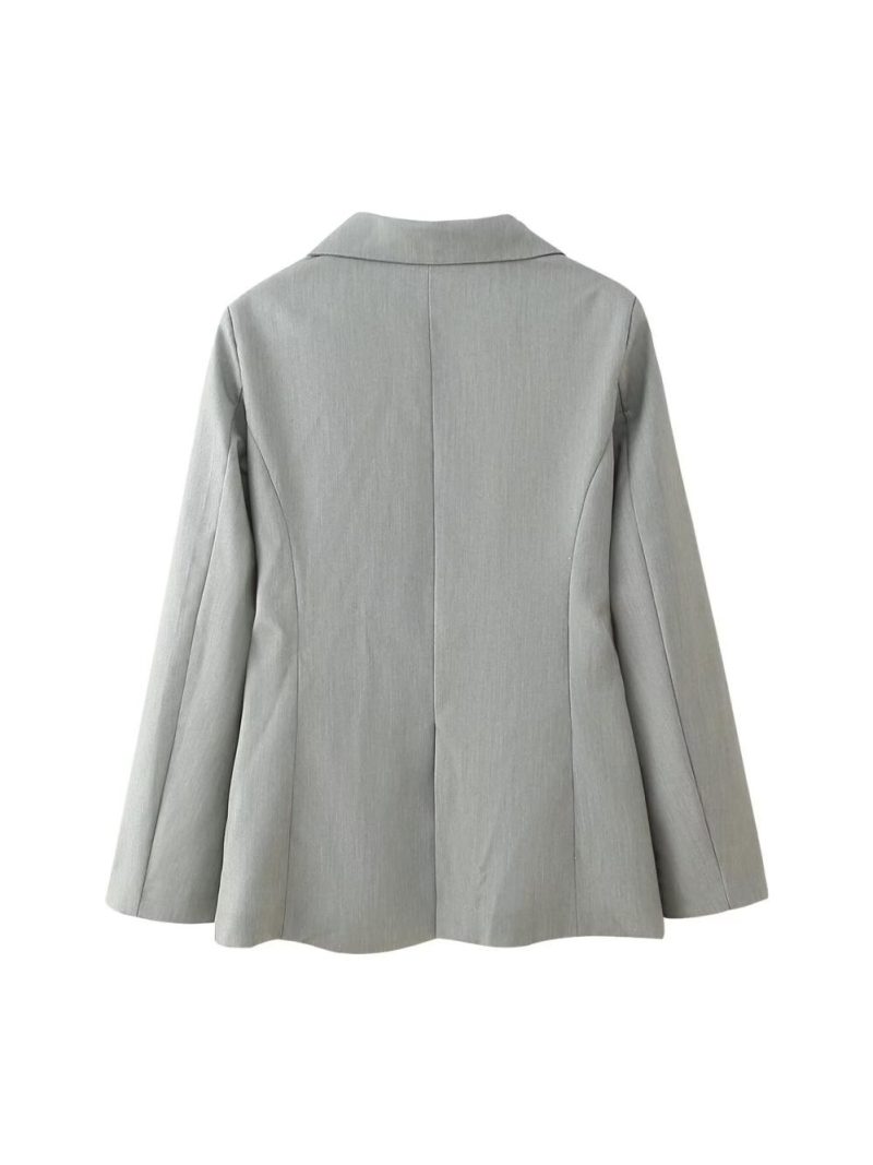 Womens Pleated Blazer Light Grey Melange |  Sets & Suits Clothing Light Grey Melange