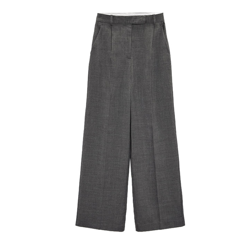 Womens Pleated Trousers Grey |  Pants Clothing Grey