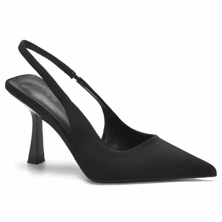 Womens Pointed Slingback Pumps Black |  Heels Heels Black