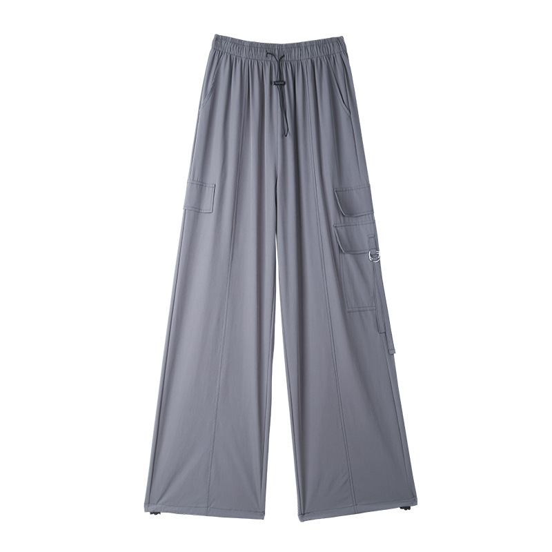 Womens Relaxed Cargo Pocket Trousers Light Blue |  Pants Clothing Light Blue