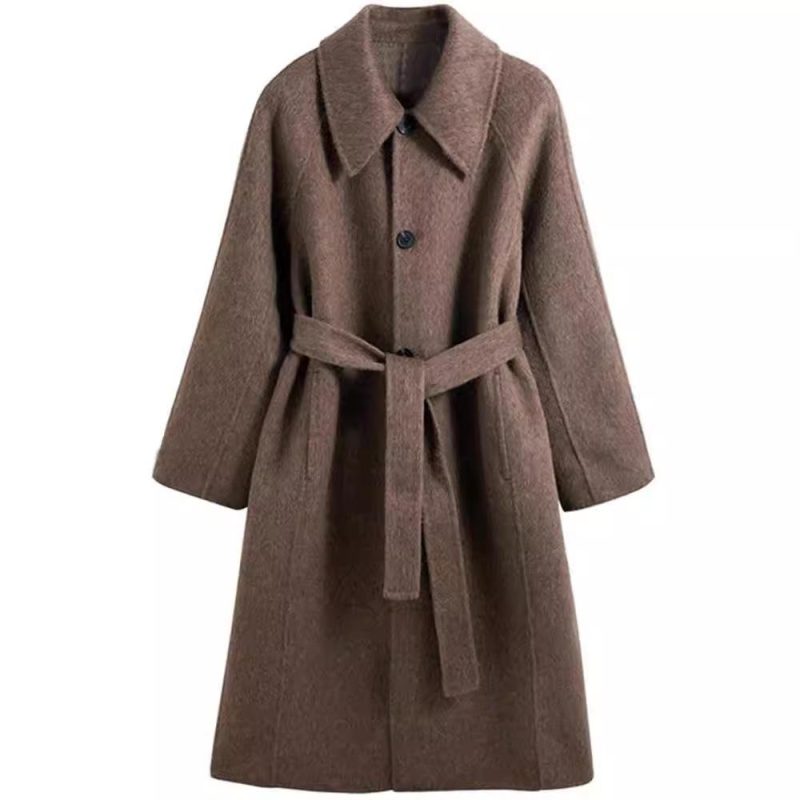 Womens Relaxed Wool Blend Coat Light Beige |  Outerwear Clothing Light Beige