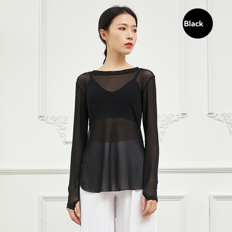 Womens Sheer Silk Top Black |  Tops Clothing Black