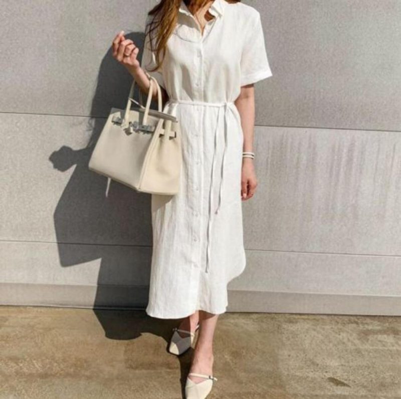 Womens Shirt Dress Ivory |  Dresses Clothing Dresses