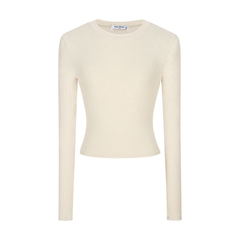 Womens Slim Rib-Knit Sweater White |  Sweaters & Knits Clothing Sweaters & Knits