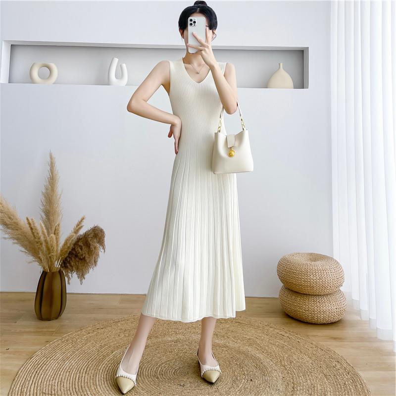 Womens Slim Tank Midi Dress White |  Dresses Clothing Dresses