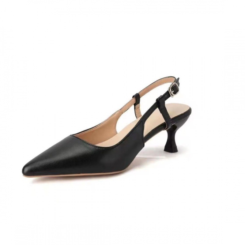 Womens Slingback Leather Pumps Ecru |  Heels Heels Ecru