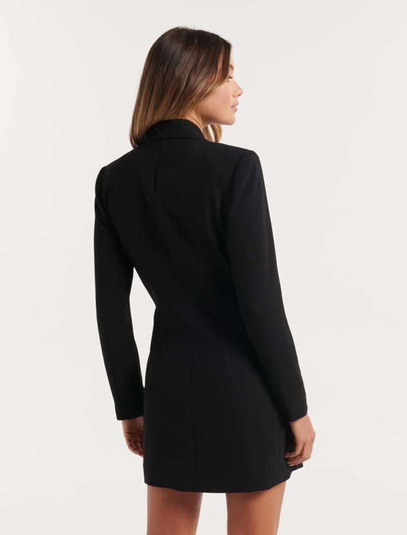 Womens Structured Blazer Mini Dress Black |  Dresses Clothing Black