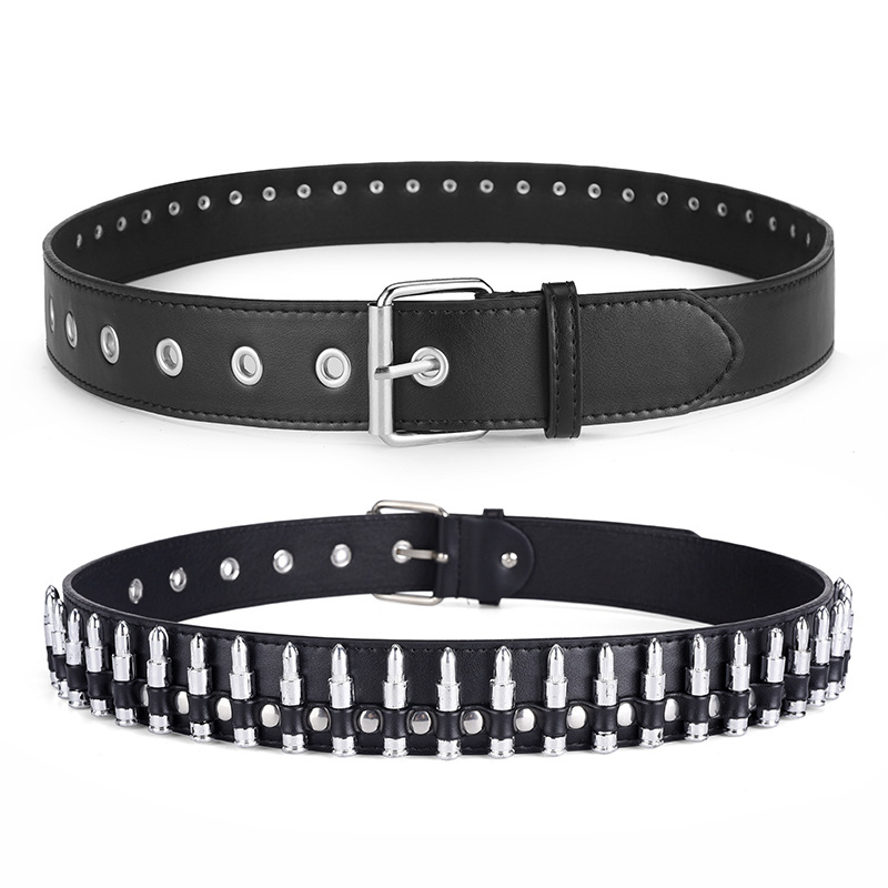 Womens Studded Leather Belt Black |  Belts Accessories Belts