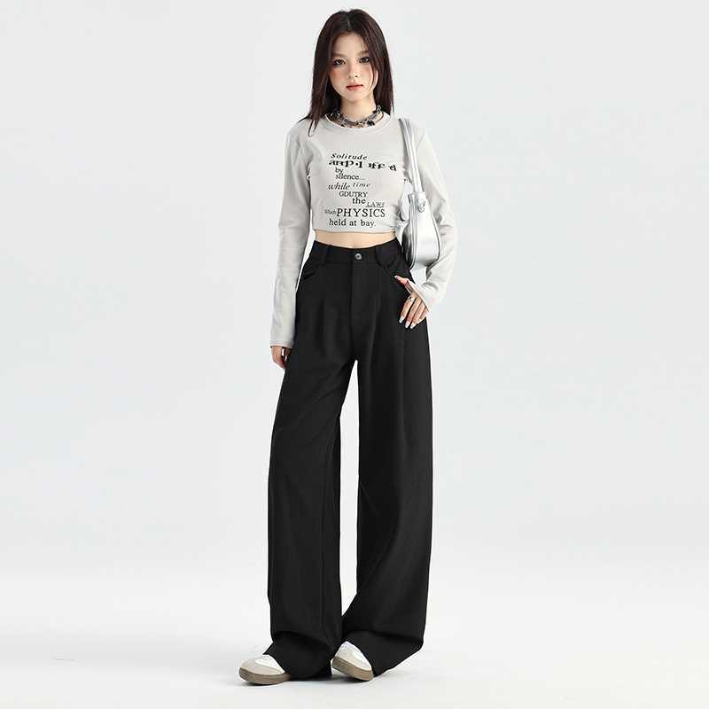 Womens Tailored Barrel-Leg Trousers Black |  Pants Clothing Black