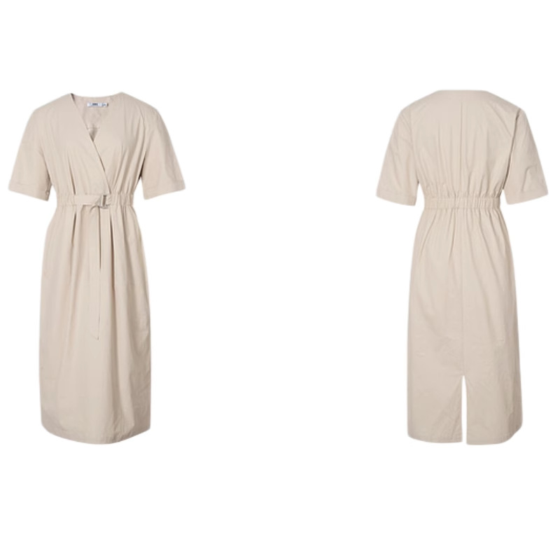 Womens Tailored Linen Belted Mini Dress Light Beige |  Dresses Clothing Dresses