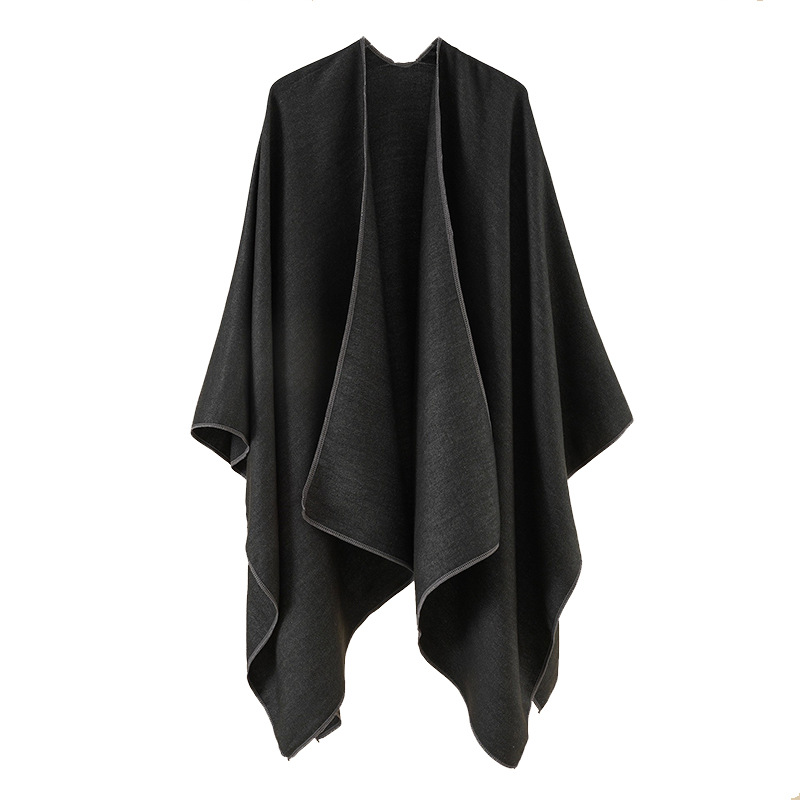 Womens Wool Blend Cape Grey |  Scarves Accessories Grey