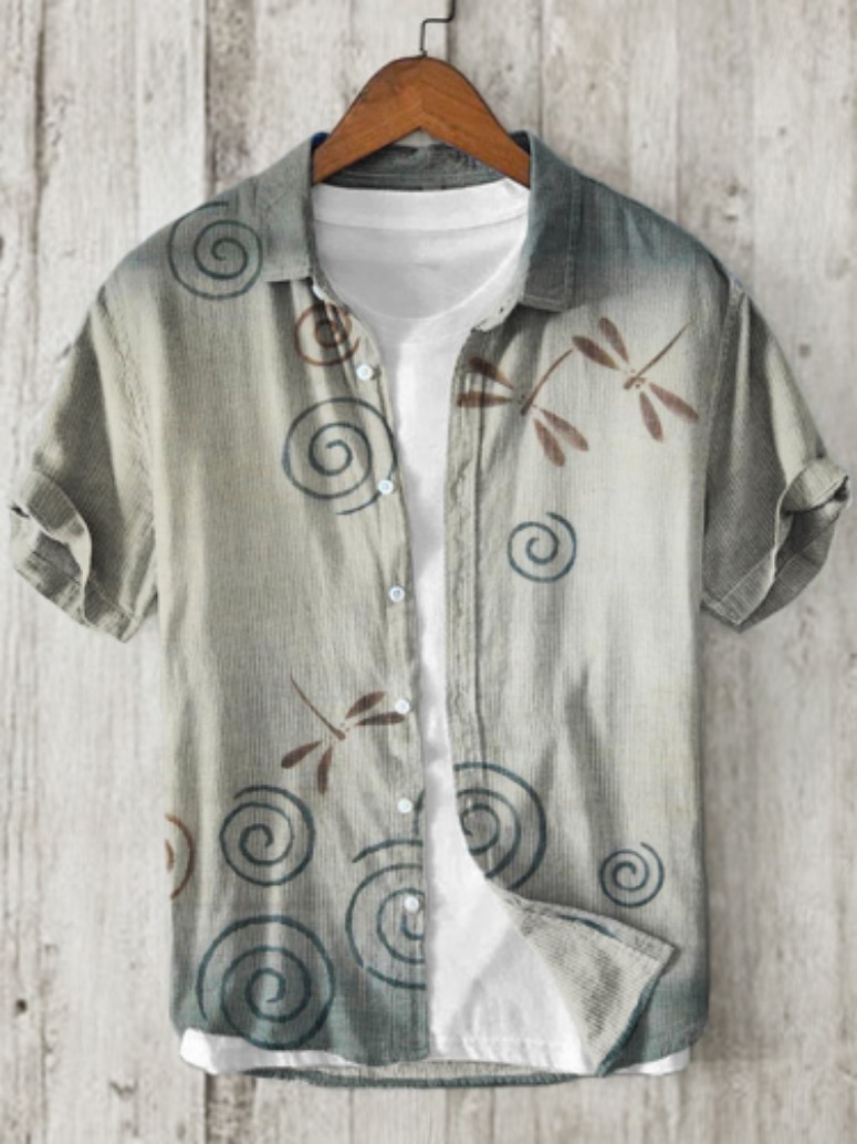 Womens Oversized Linen Shirt Brown Print |  Blouses & Shirts Blouses & Shirts Blouses & Shirts