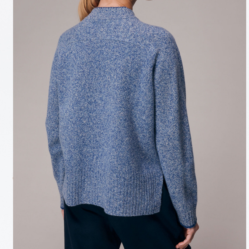 Womens Mock Neck Wool Sweater Light Blue |  Sweaters & Knits Clothing Light Blue